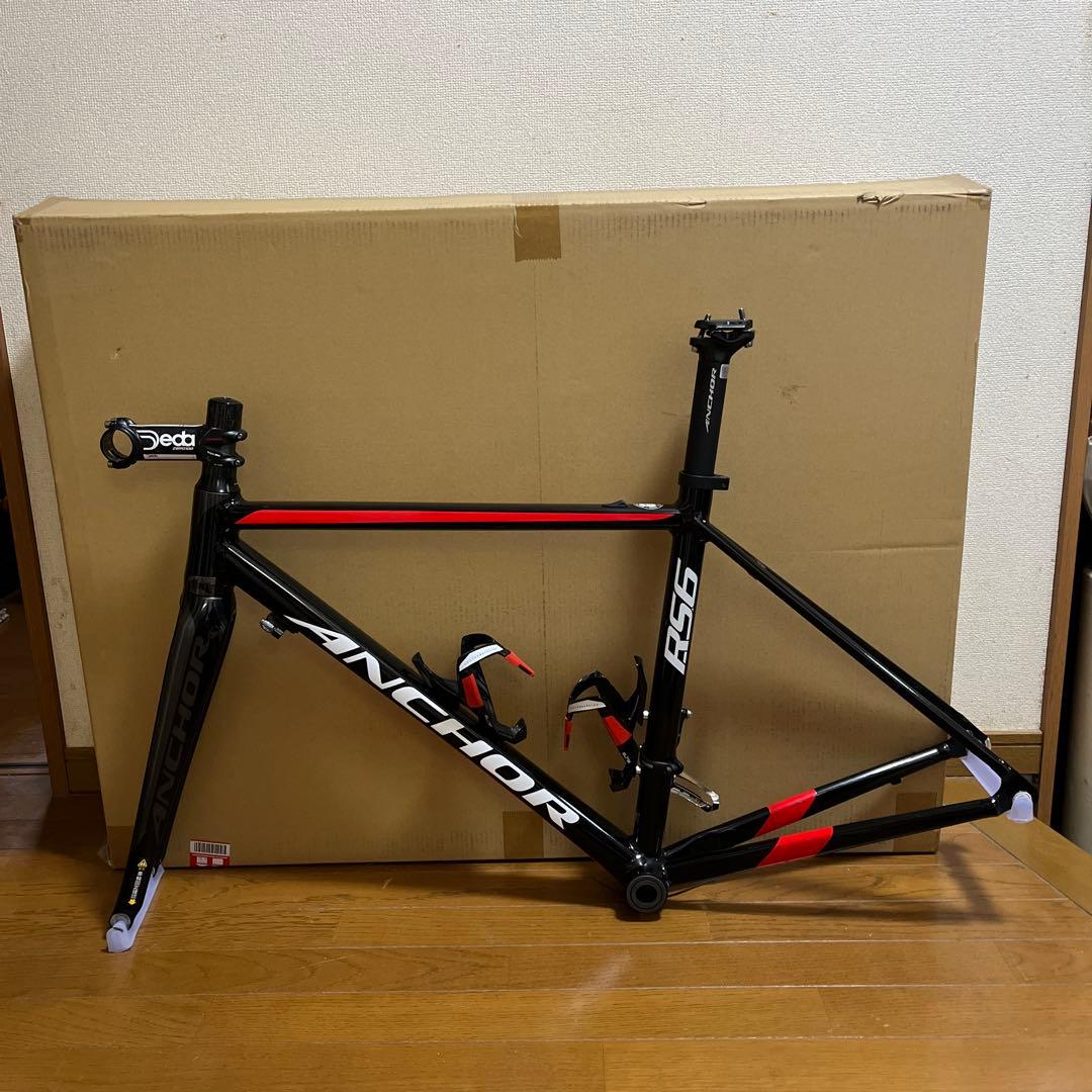ANCHOR RS6 ロードバイクフレーム ブラック/レッド