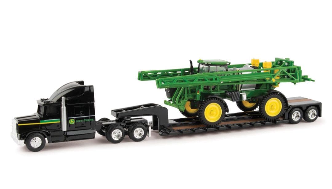 ジョンディア R4038 自走式噴霧器 ローボーイセミトレーラー付き　1/64