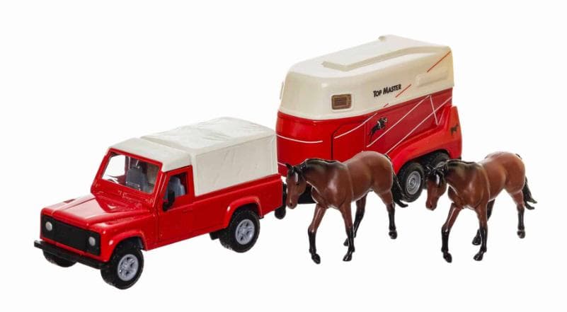 siku 1/32 ファーマー 3758 ランドローバー＋馬用トレーラー(馬付)