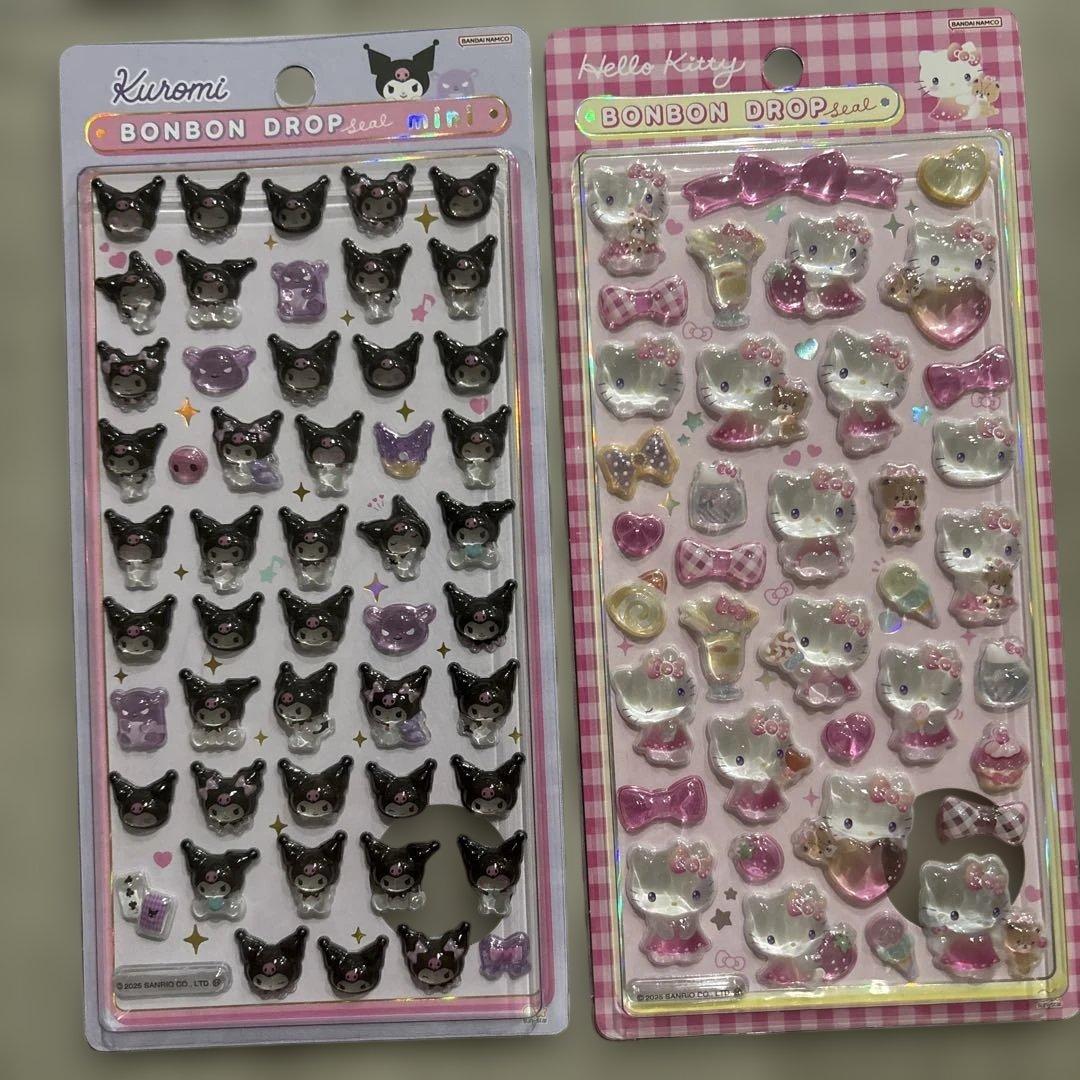 正規品！ボンボンドロップシール　キティちゃん　クロミ　たまごっち　しずくちゃん