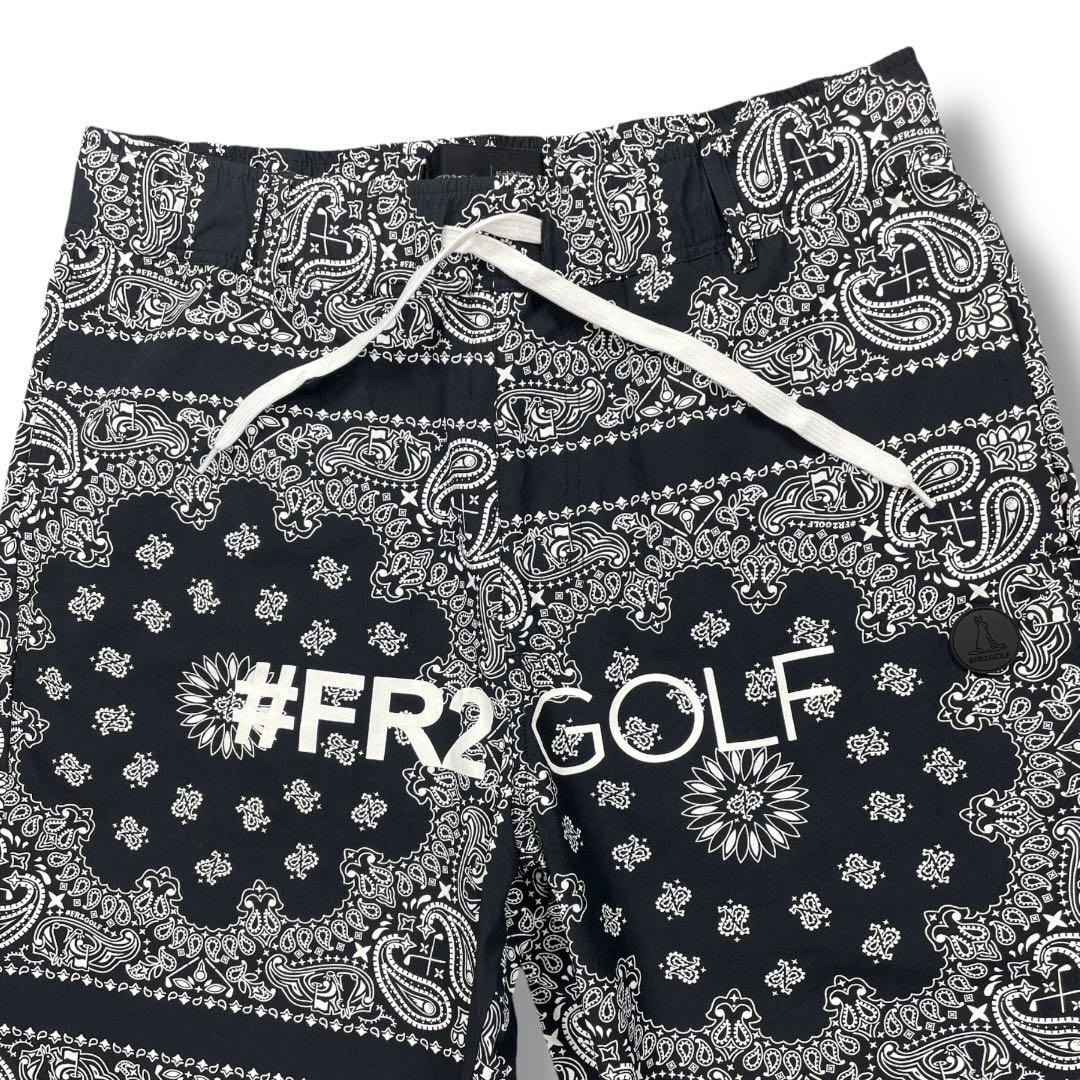 【美品】#FR2 GOLF ペイズリー柄ストレッチナイロンパンツ ＸＬサイズ