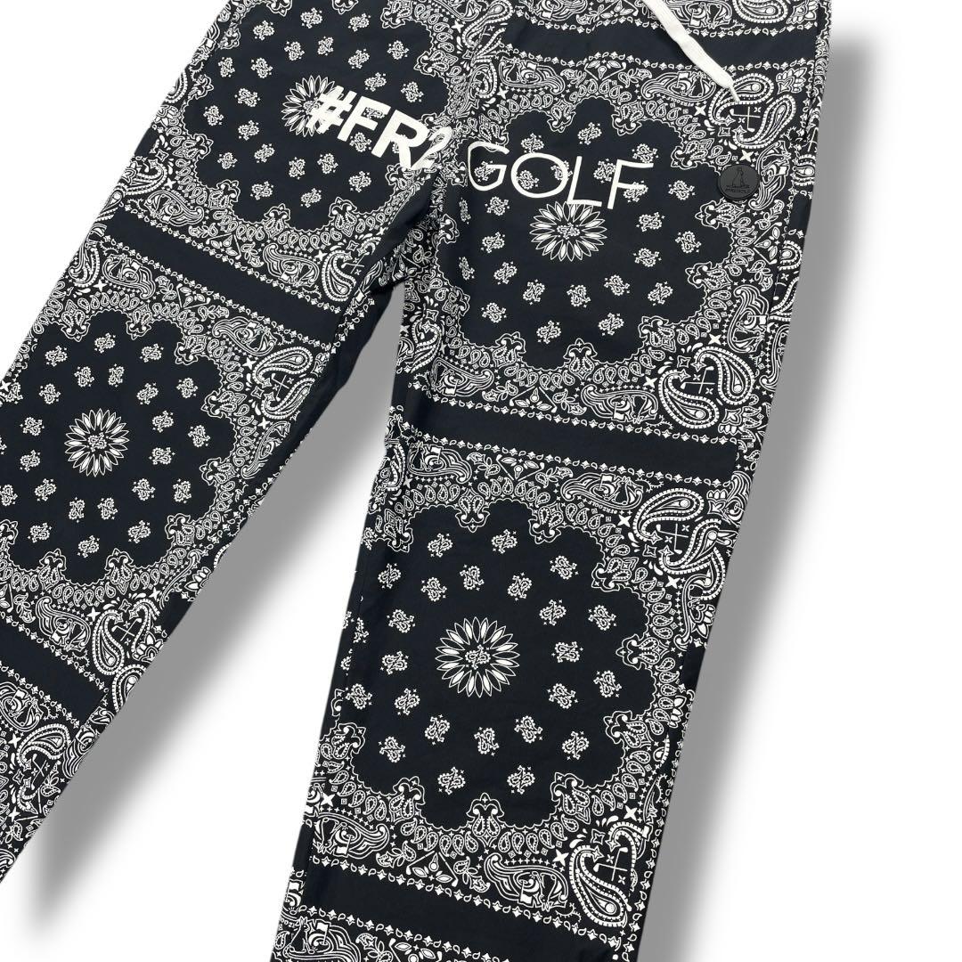 【美品】#FR2 GOLF ペイズリー柄ストレッチナイロンパンツ ＸＬサイズ