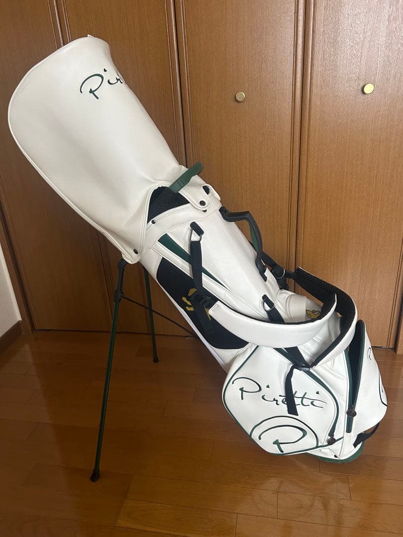piretti スタンド付きゴルフバッグ ホワイト/グリーン