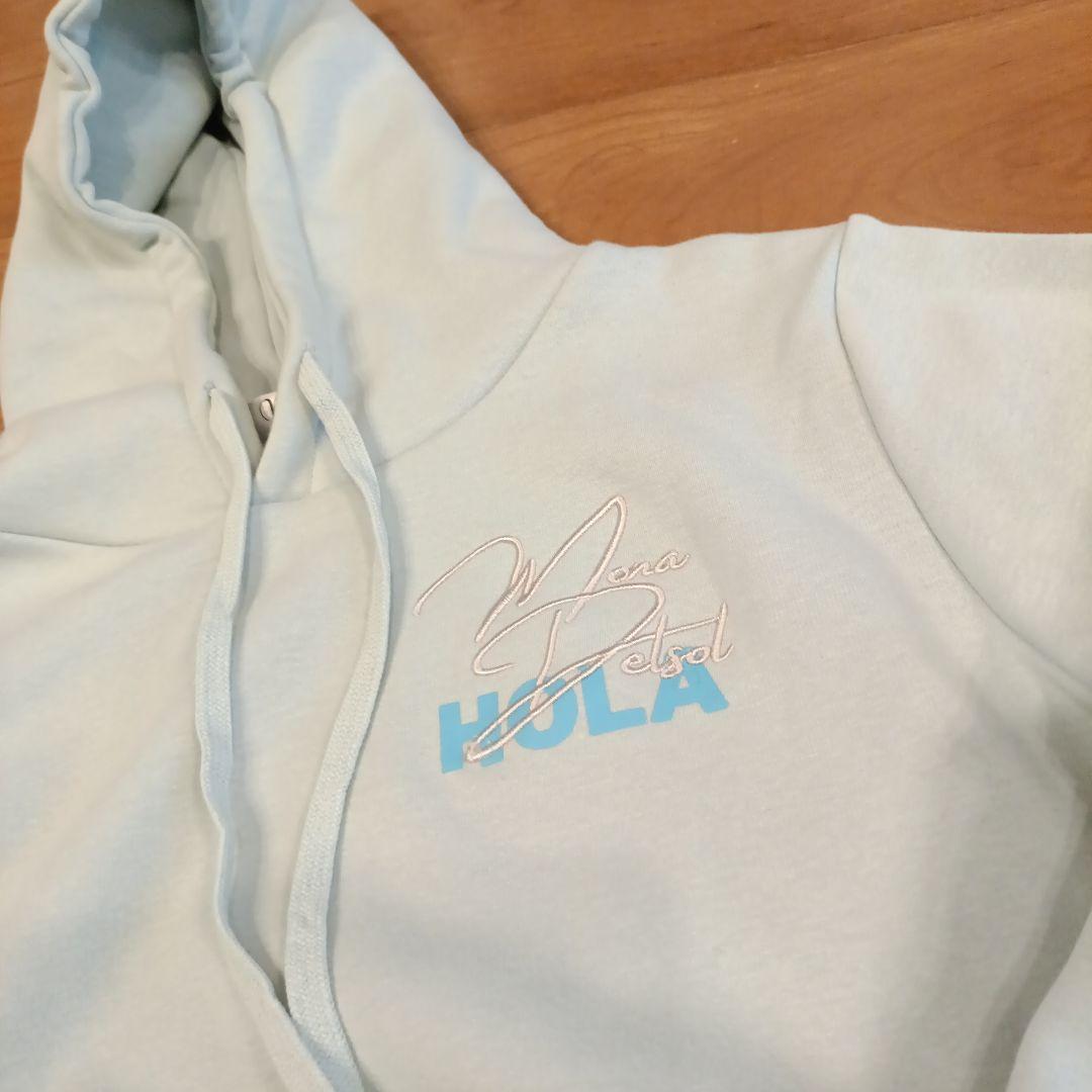 HOLA フード付きライトブルートレーナー＆スカートセット