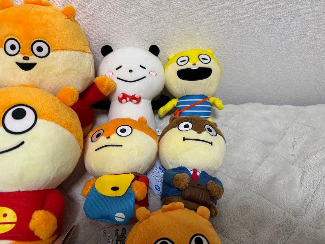 にしむらゆうじ　こねずみ、ごきげんぱんだぬいぐるみセット（プライズ品、一番くじ）