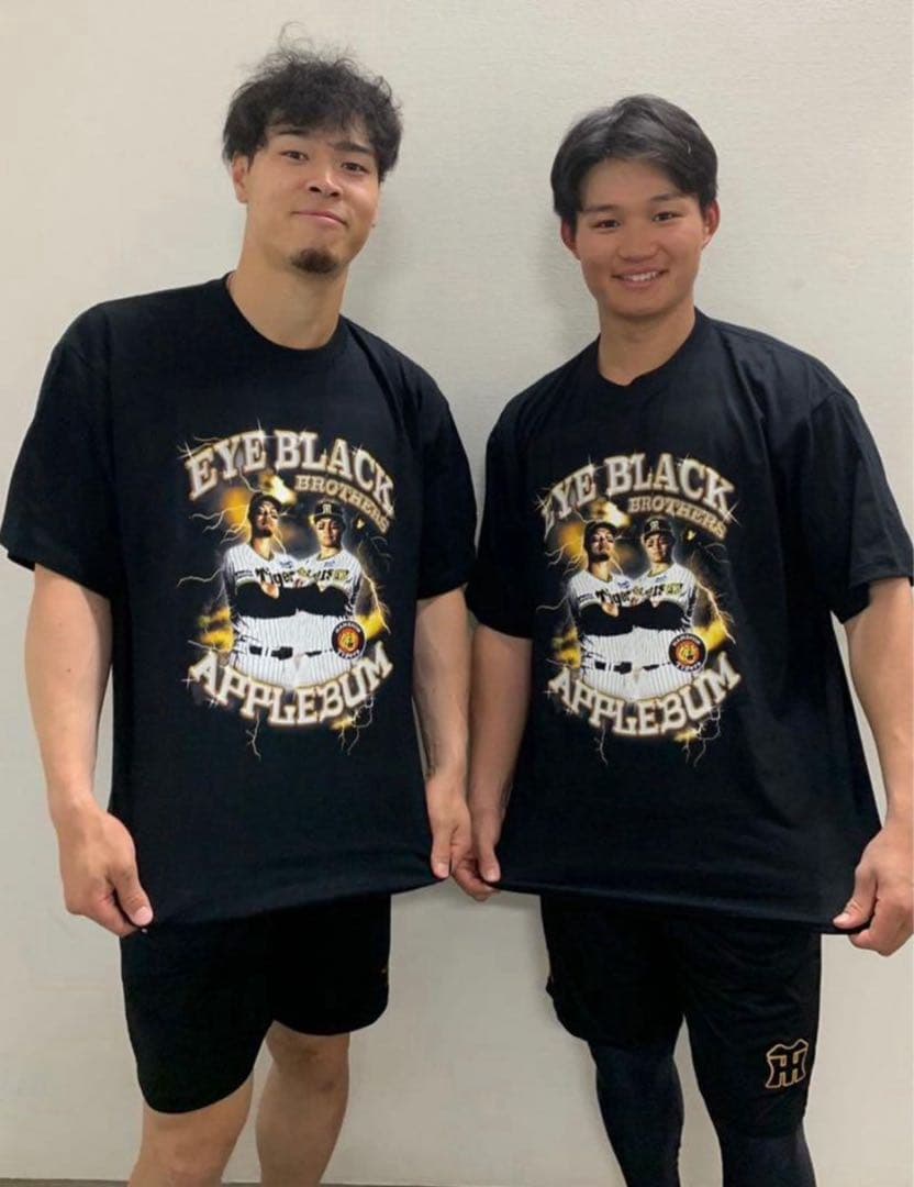 阪神タイガース APPLEBUM アイブラック兄弟 コラボ Tシャツ Lサイズ