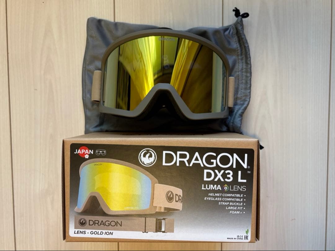 DRAGON DX3 L ゴーグル Jゴールドアイオン