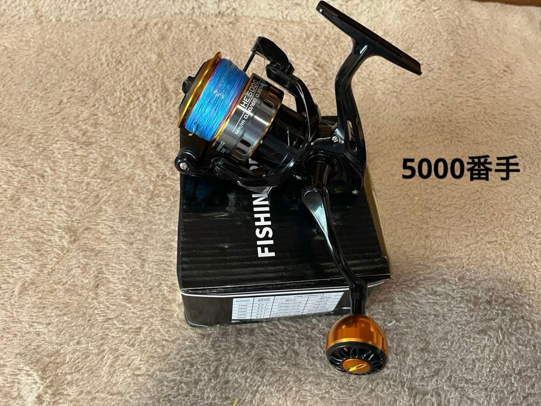 スピニングリール 5000番 未使用品 ライン付き