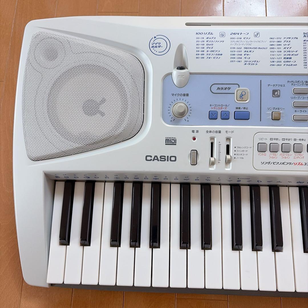CASIOカシオ光ナビゲーション電子ピアノLK-180TV 純正ACアダプタ付属