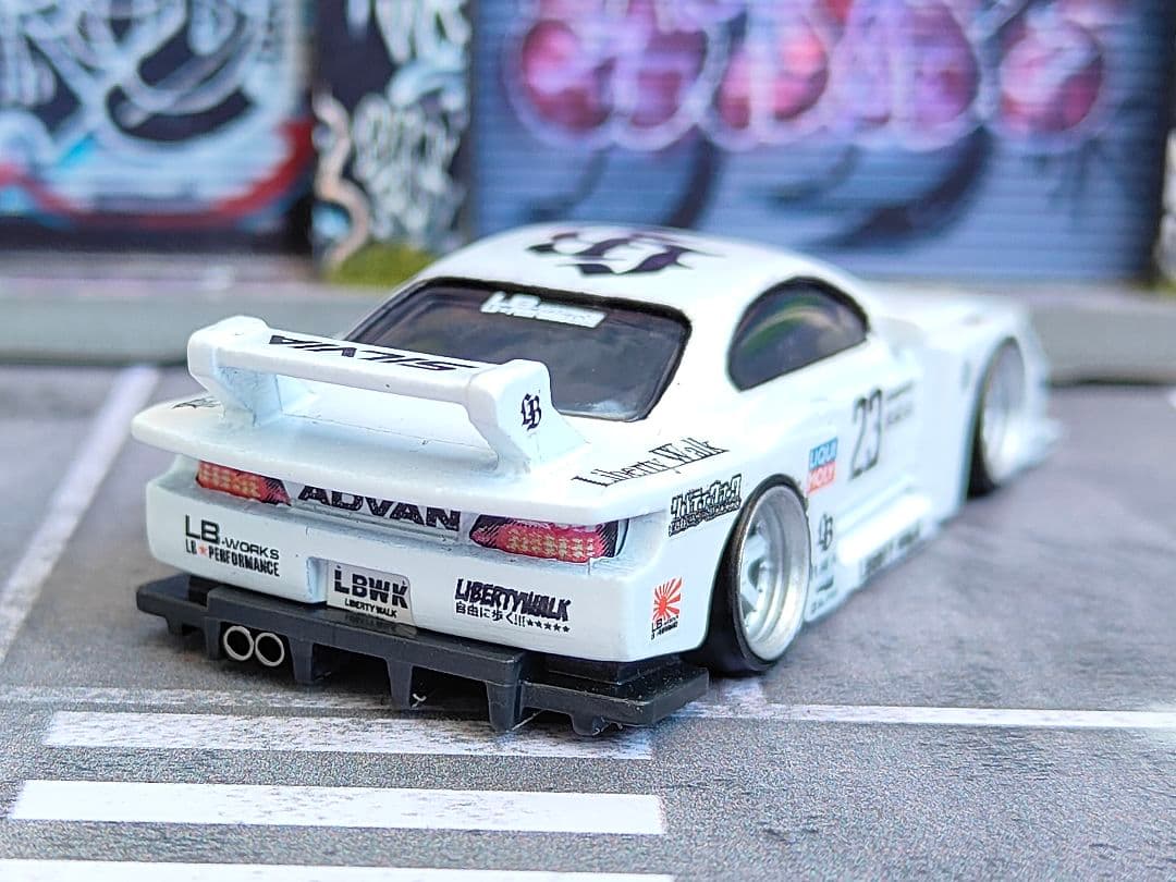 ホットウィールカスタム 日産 S15 シルビア シルエット☆深リム☆トミカ改造☆