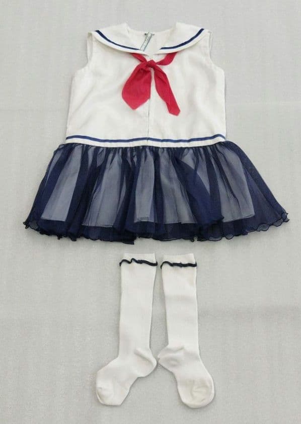 バレエ衣裳　水兵さん　 全11着　白/ネイビー　女子10・男子1　　付属品有