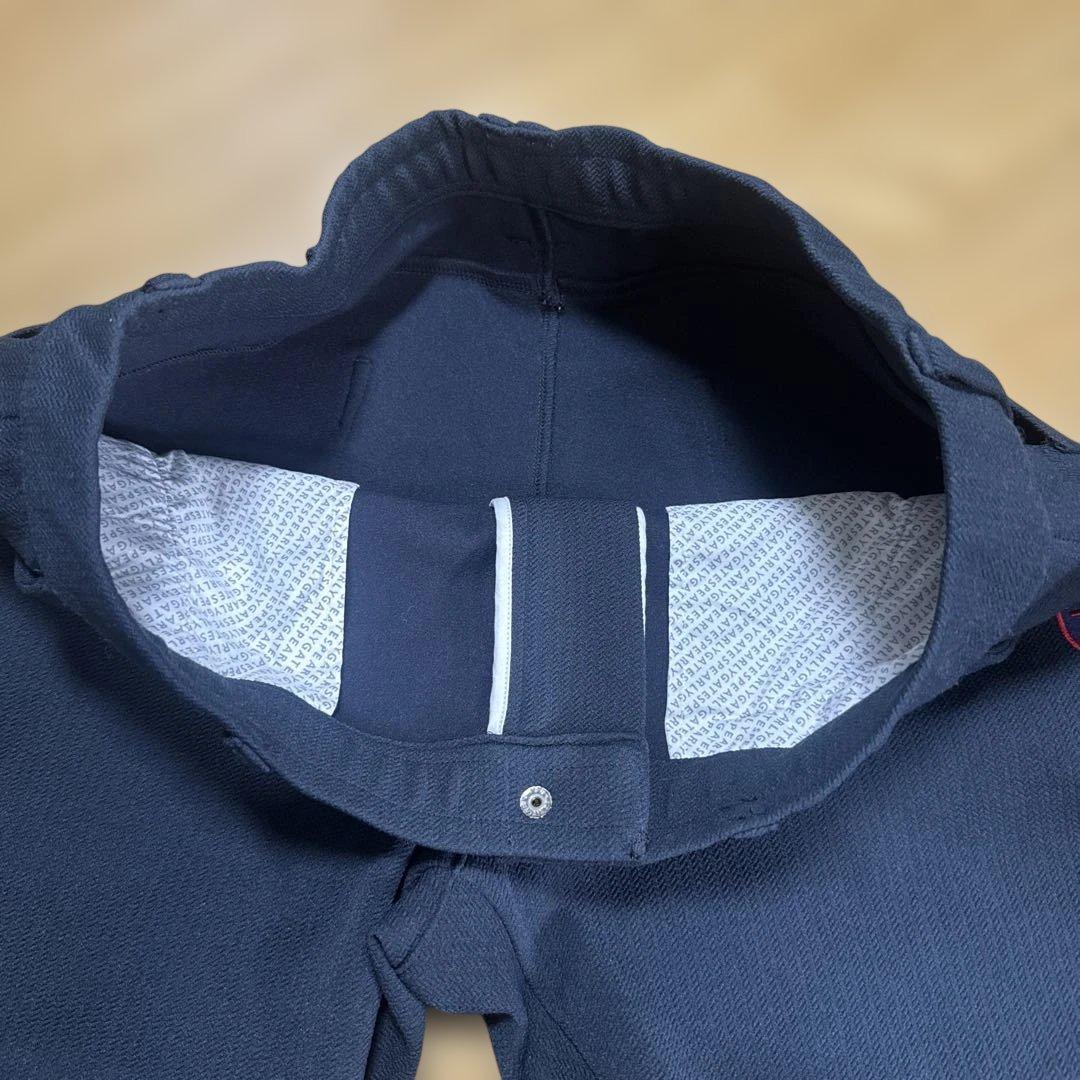 【美品】PGロゴ付きダークネイビーゴルフパンツ