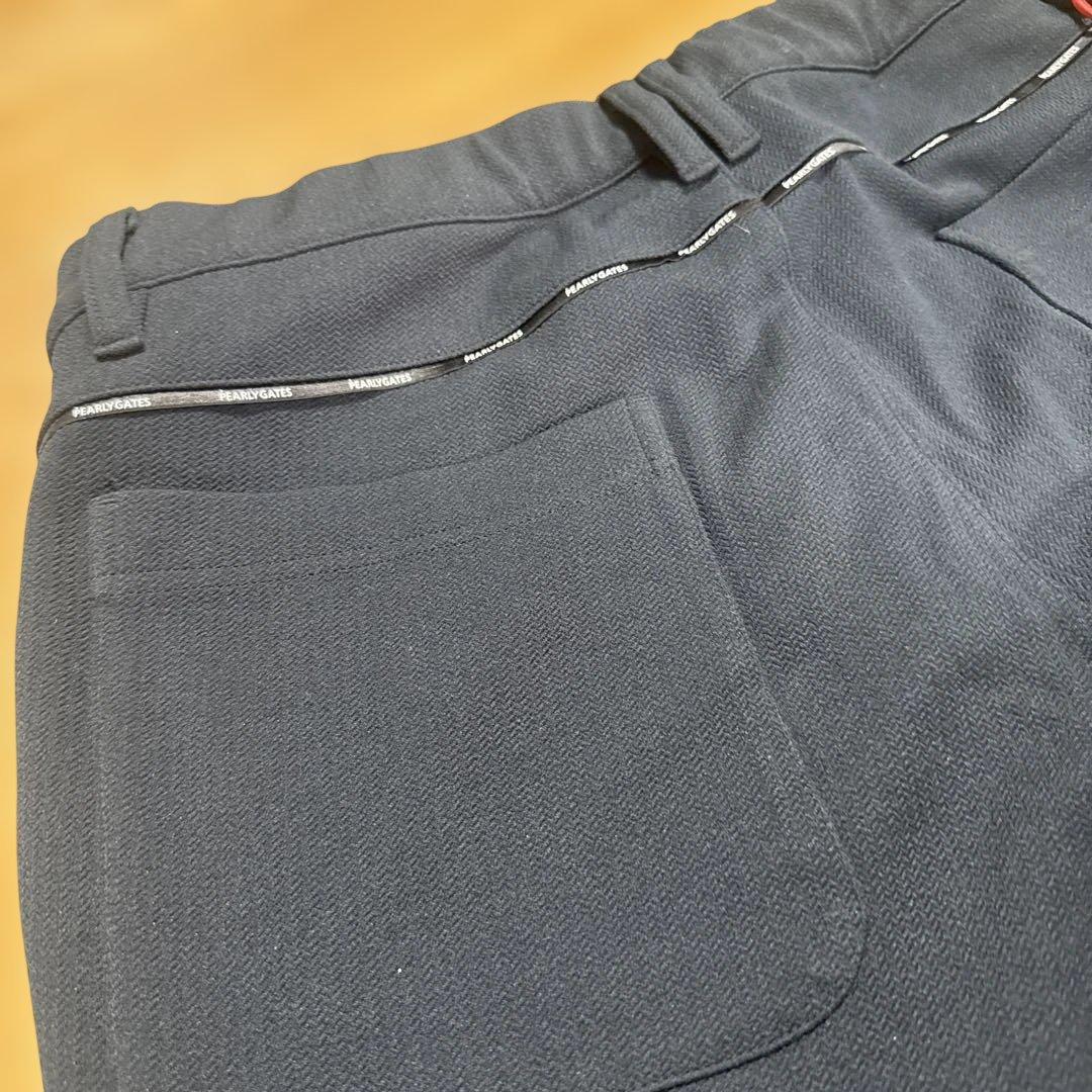 【美品】PGロゴ付きダークネイビーゴルフパンツ