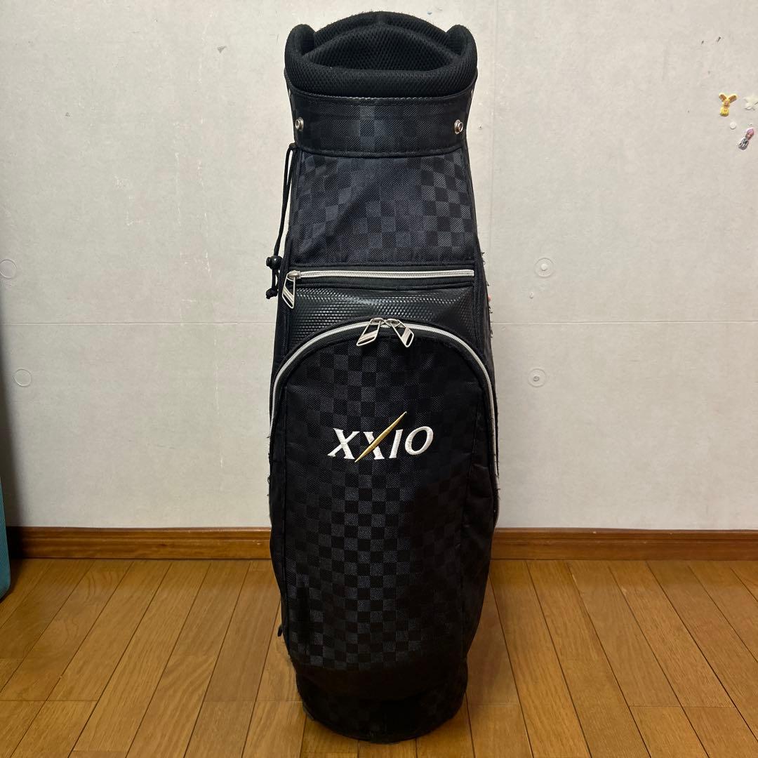 XXIO チェック柄 キャディバッグ 黒　ゼクシオ
