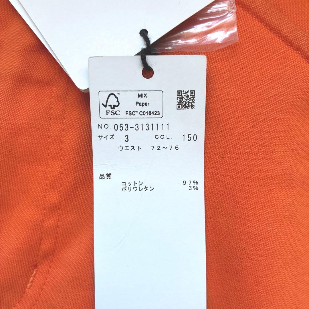 タグ付き未使用品！PEARLY GATES オレンジ スリムパンツ サイズ3