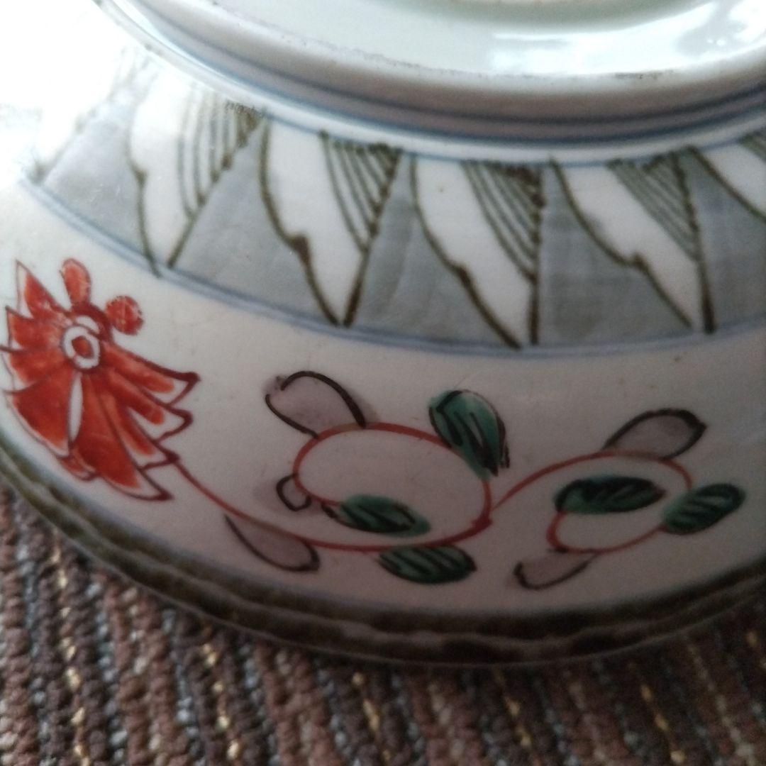 明治伊万里　花鳥文様　中鉢　７寸