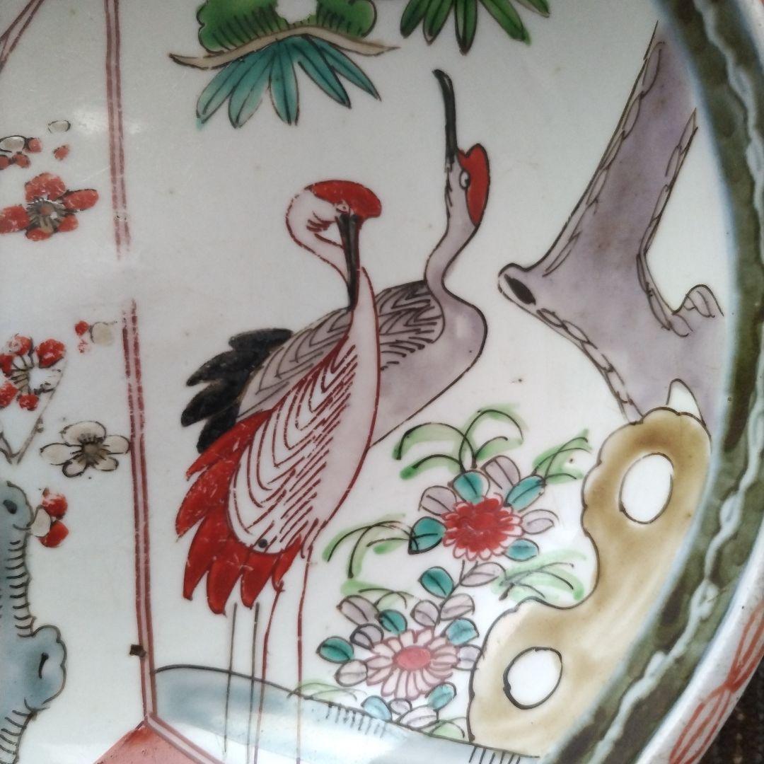明治伊万里　花鳥文様　中鉢　７寸