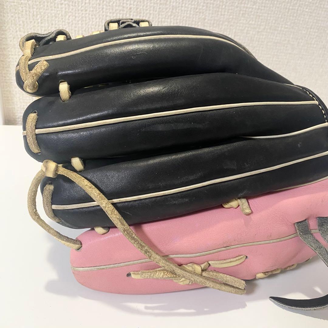 ミズノプロ 軟式 オーダーグラブ 耕作印 内野手 ピンク MizunoPro