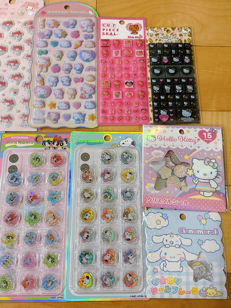 人気シール13枚セット販売　うるちゅるジュエルプチドロップおはじきタイルシール