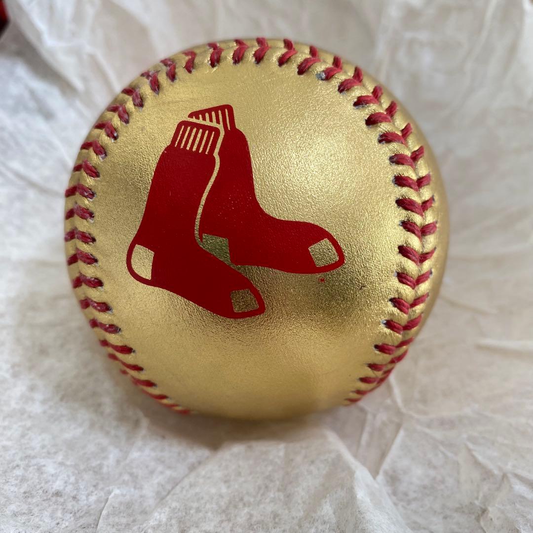 ボストン・レッドソックス ゴールドレザー野球ボール　Rawlingsローリングス