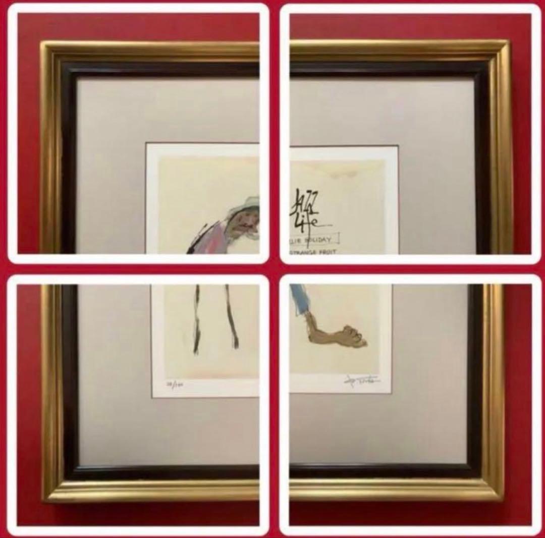絵画・額縁・版画・津田耕・JAZZ・PlayⅣ・ピエゾグラフ版画・美術品・雑貨