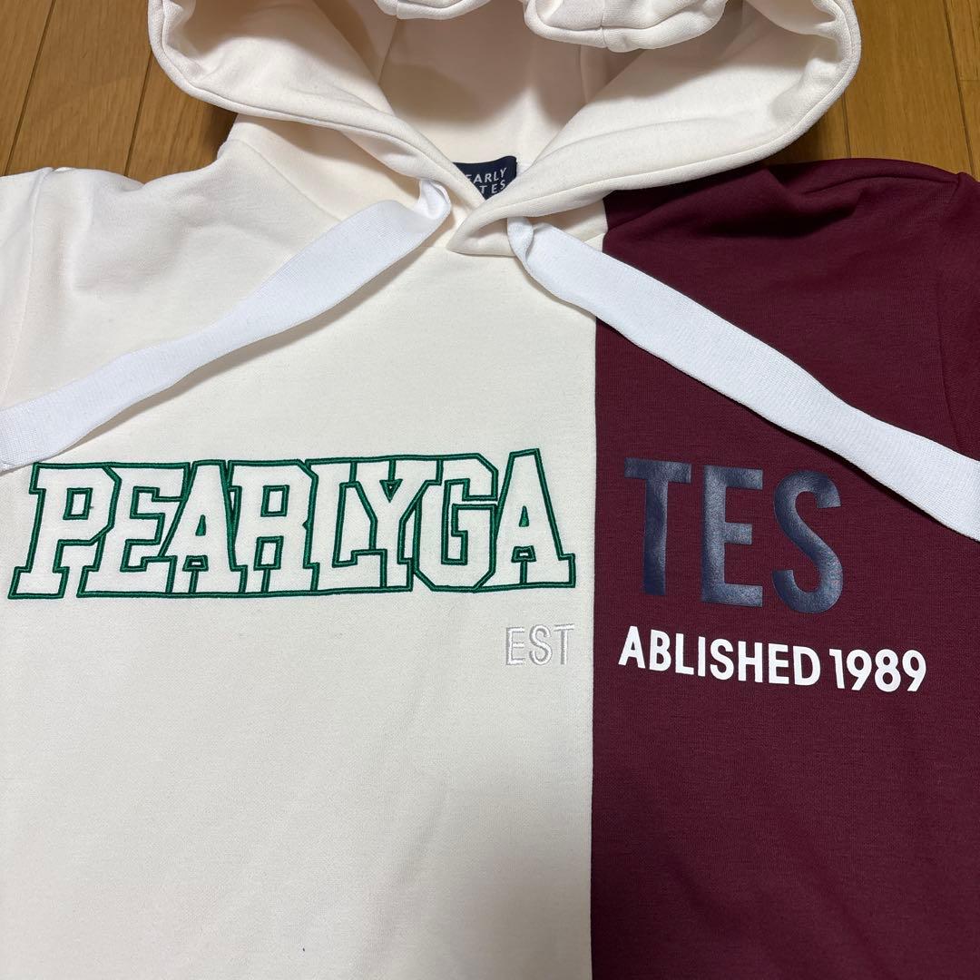 【新品・未使用品】PEARLYGATESフード付きドライMIX 裏毛トレーナー