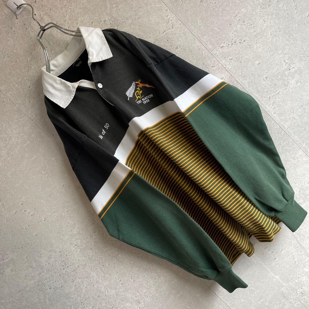 超希少 90sオールド トライ ネーションズ 数量限定 ラガーシャツ