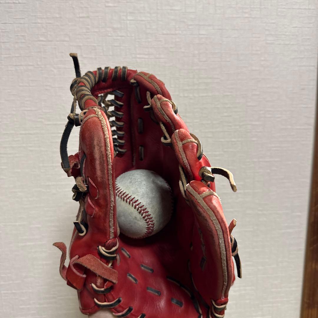 Mizuno Global Elite 軟式グローブ レッド