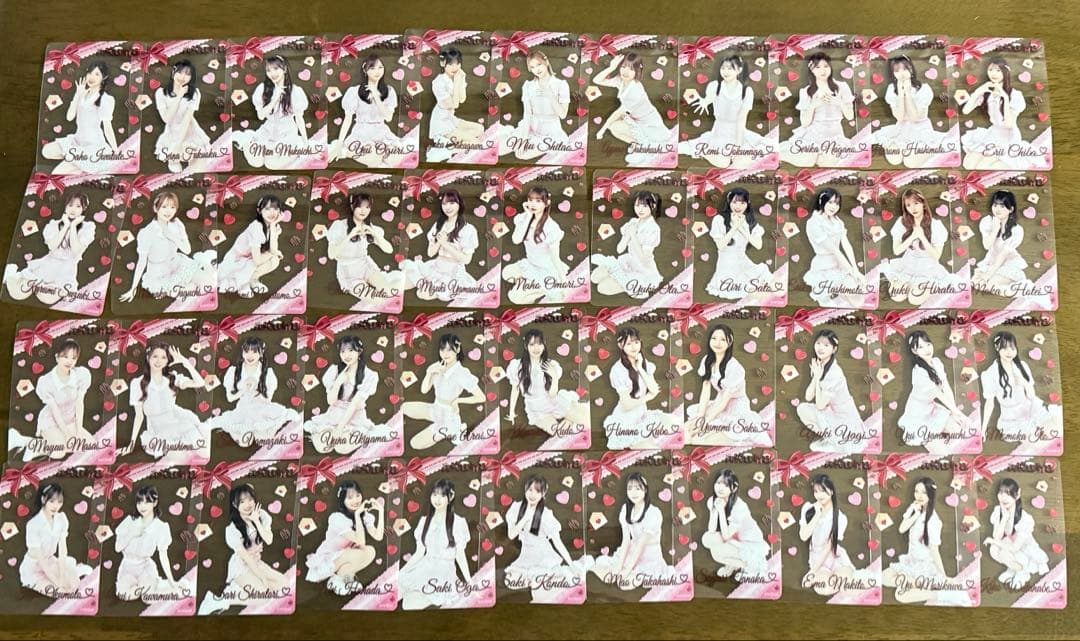 AKB48 バレンタインスクラッチ C賞クリアカードB 44枚セット