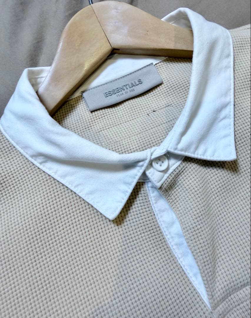 ウェア ESSENTIALS HEAVY WAFFLE HENLEY RUGBY