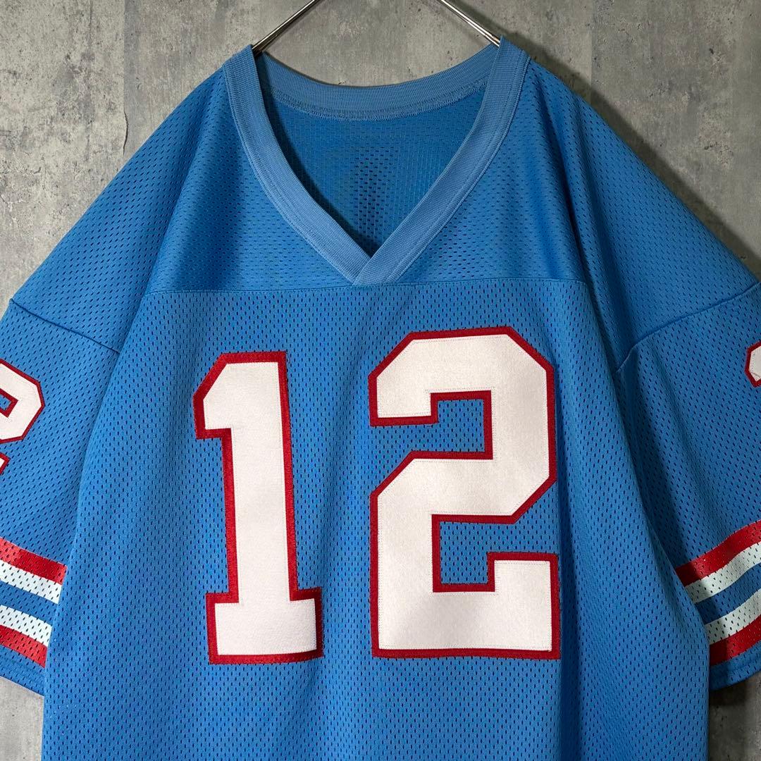 極美品 USA製 ケン ステイブラー NFL ゲームシャツ 水色