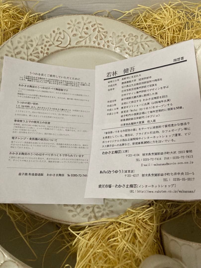 わかさま陶芸　若林健吾 益子焼　陶器食器セット