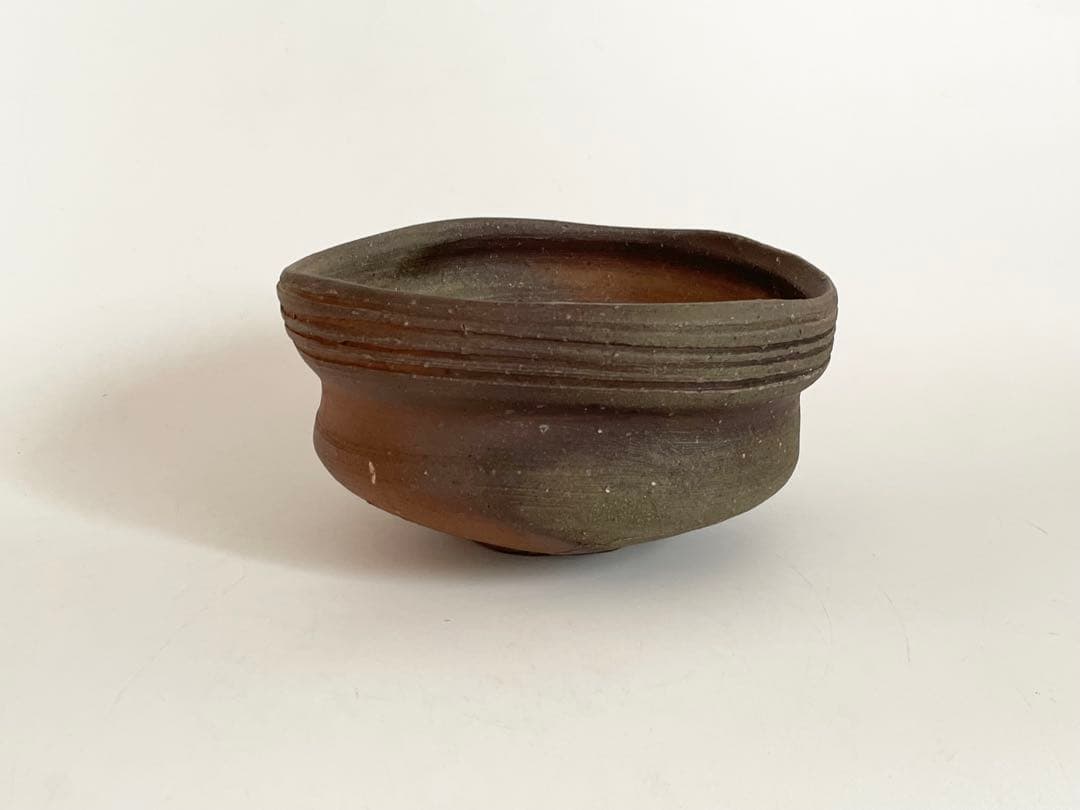 陶芸家　中村六郎　備前　茶碗　茶盌　抹茶碗　備前焼　共箱