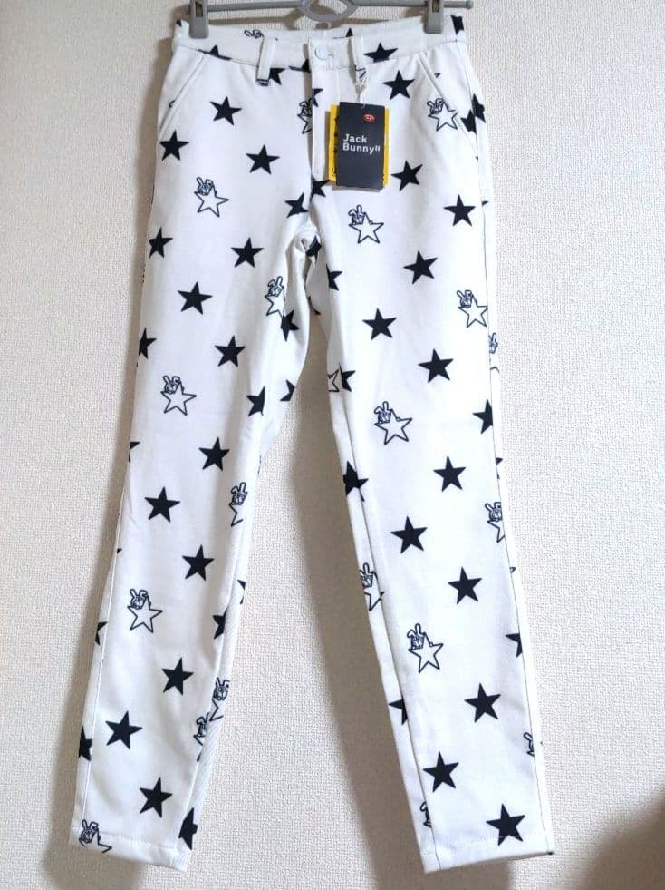 再再再値下げ新品　ジャックバニー　パンツ1 裏起毛白ホワイト定価17600円秋冬