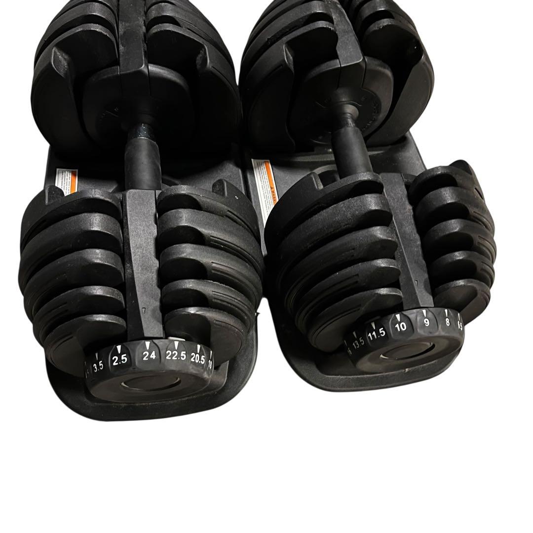 【良品】①可変ダンベル 24kg ダイヤル式 自宅トレ トレーニング ダイエット