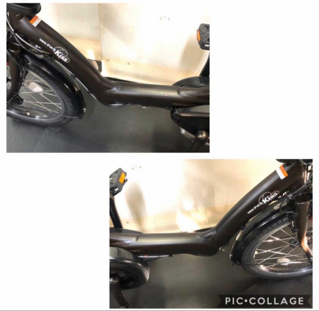 1年保証　ヤマハ　パスキッス　20インチ　子供乗せ　茶色　電動アシスト自転車