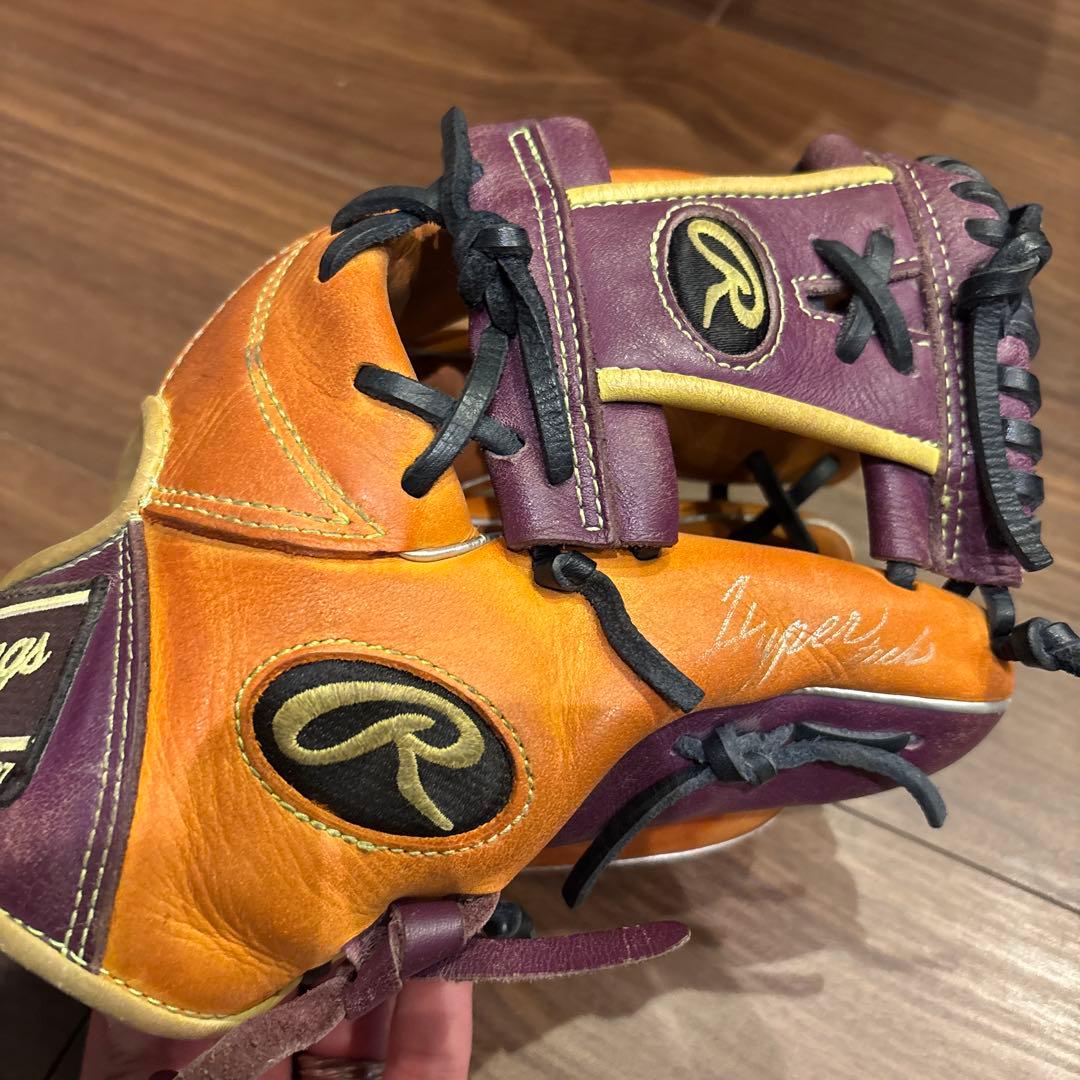 Rawlings 軟式グローブ オレンジ/パープル
