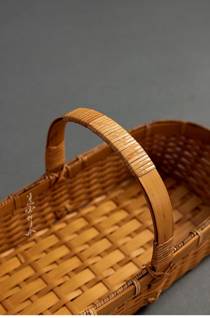 竹細工 極上品かご 収納 果物かご 手作工芸品 市場かご 手提かご 買い物かご