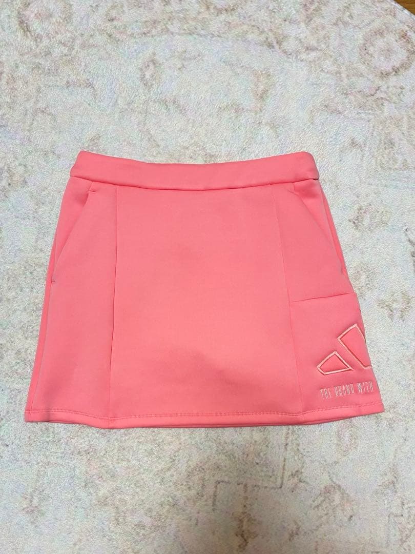 新品　M アディダス　ゴルフ ダンボールニット ビッグロゴ　セットアップ　ピンク