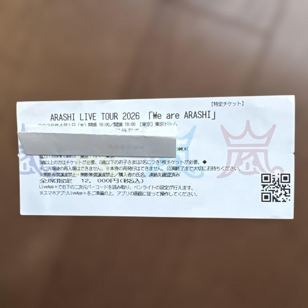 WE ars ARASHI ペンライト、ミニうちわ チケット半券