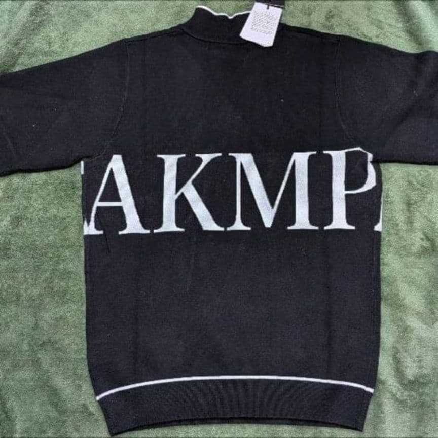 【新品】LUXEAKMPLUS ビッグロゴモックネックニット XLサイズ