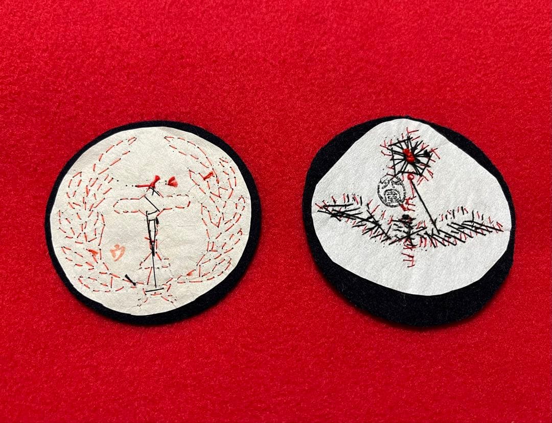 日本海軍　三等航空兵曹官職区別章(実物)　航空術練習生特技章(複製)