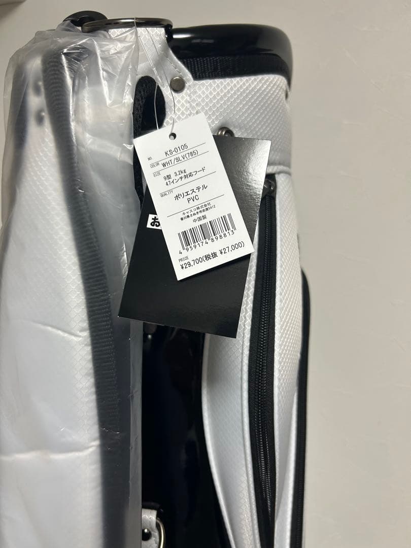 新品未使用品　Kasco MR-1108 ゴルフバッグ ホワイト/ブラック