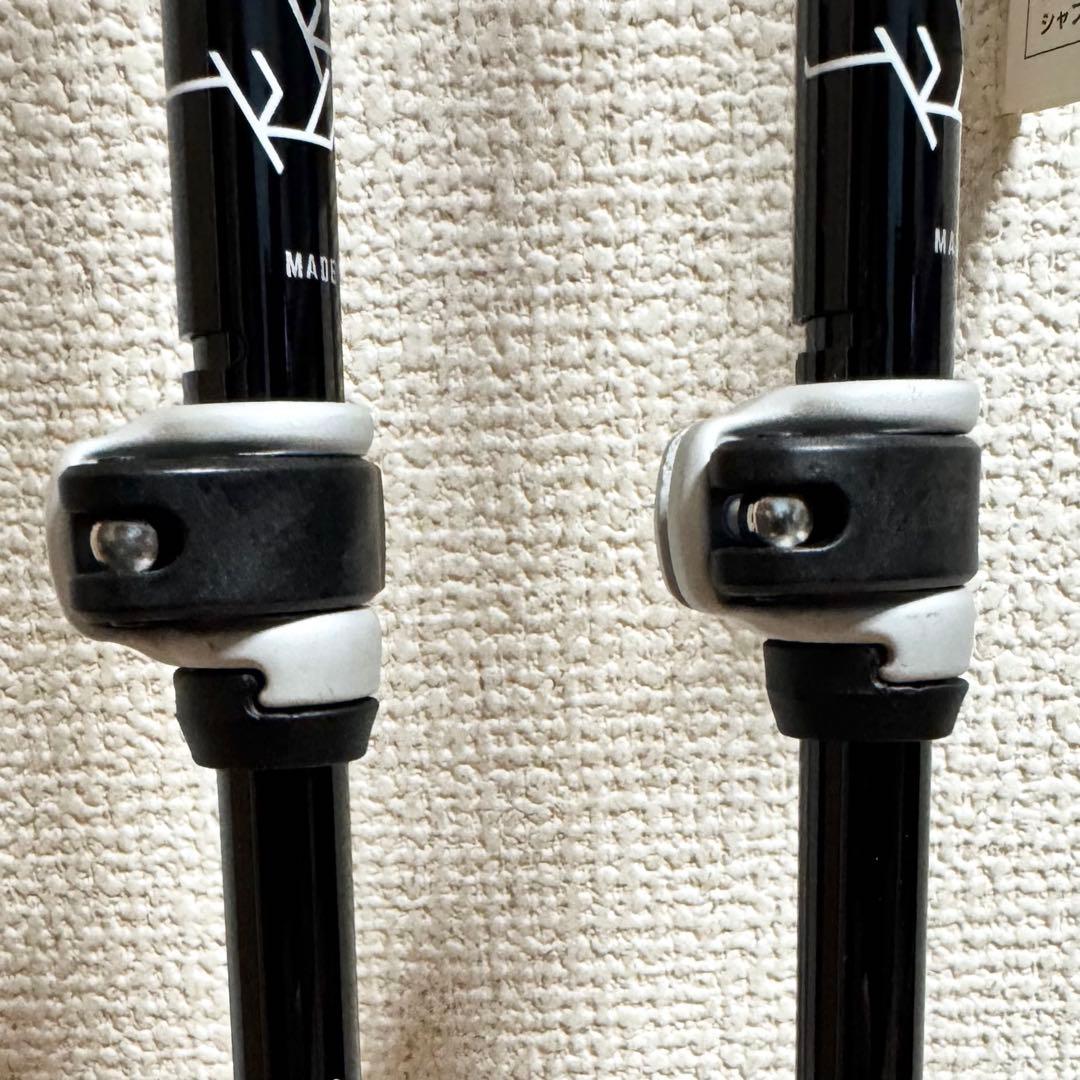 【新品未使用】オガサカ 伸縮式スキーポール LC-FS ブラック
