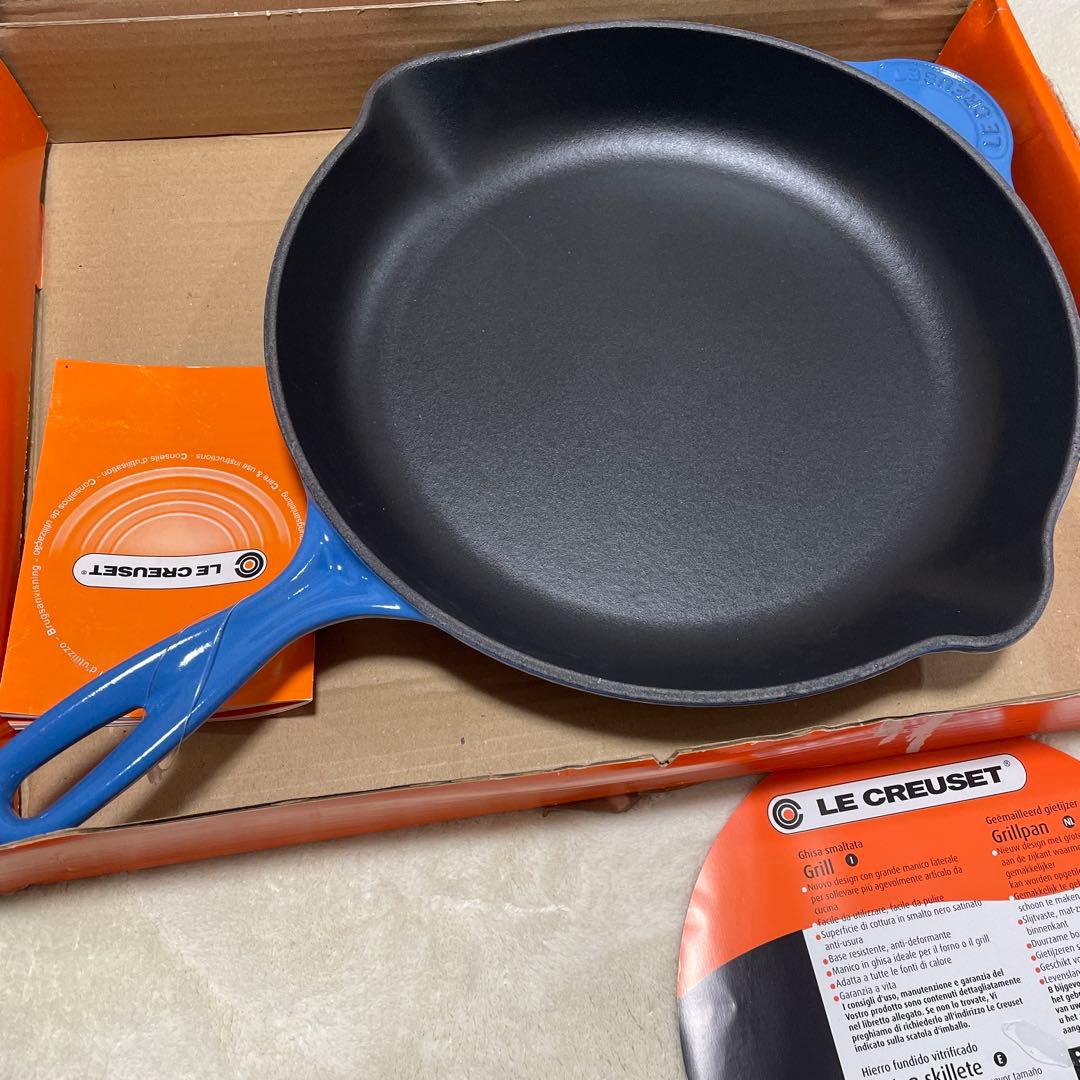 レア《新品》LE CREUSET 30cm アズールブルー スキレット