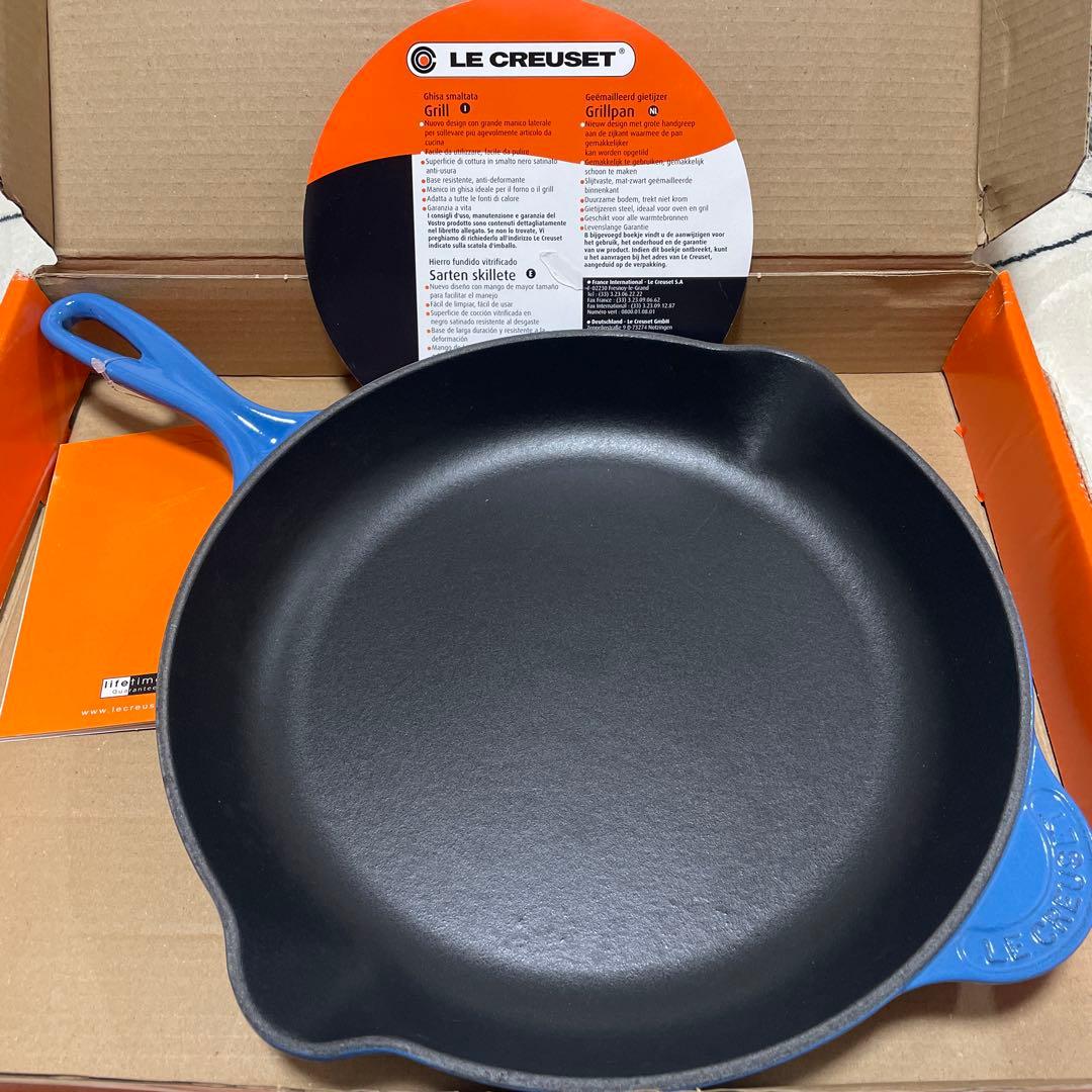 レア《新品》LE CREUSET 30cm アズールブルー スキレット