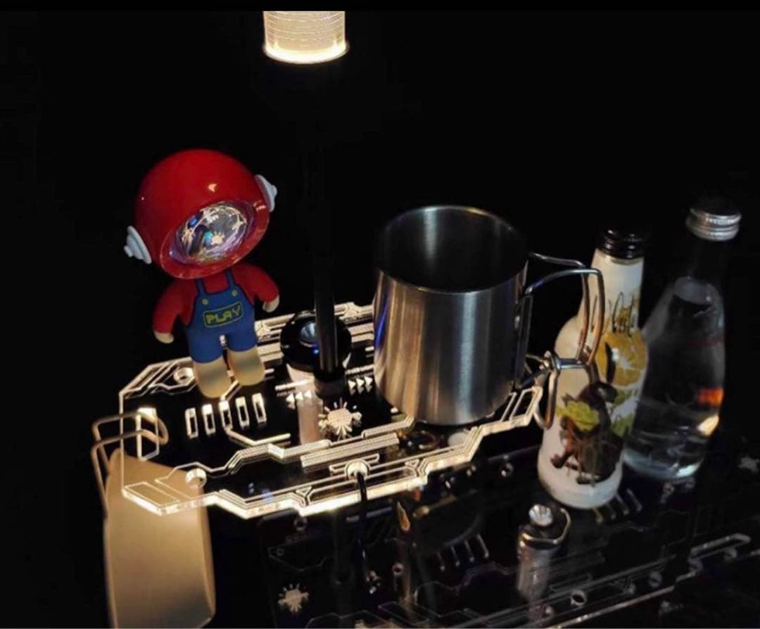 サイドテーブルスケボー　アクリル アウトドア キャンプ　IGTテーブル　収納付き