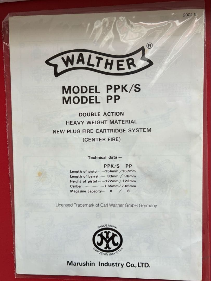 マルシン　ワルサーPPK/S HW モデルガン