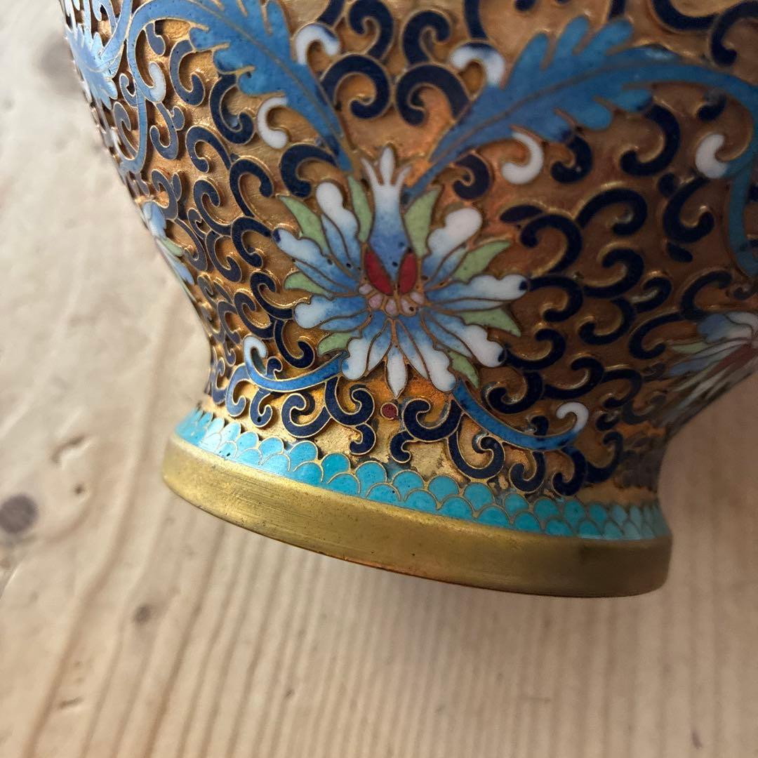 中国美術　骨董　七宝　古玩　花瓶