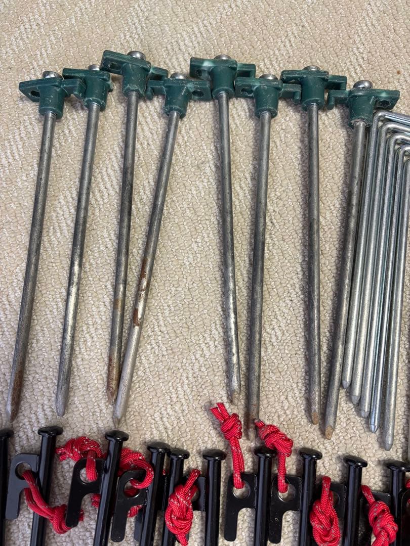【値下げ中】【手渡し】ロゴス ほぼ新品 テントセット オプション、スチールペグ付